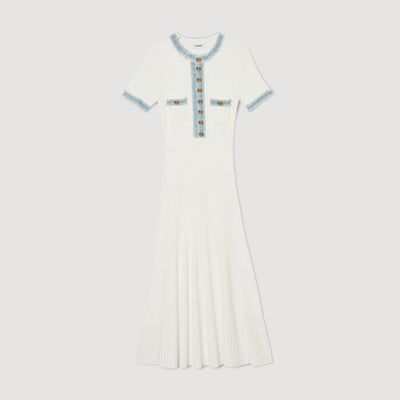 Lena - Vestido largo de punto en canalé
