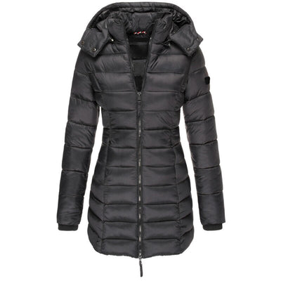 Parka larga con capucha